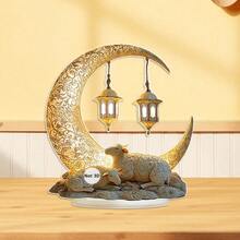 New Arrival High-End Moon Shaped Acrylic 2D Flat Decor, Creative Desktop Decoration Suitable For Office And Living Room - Multicolor - View 7