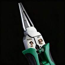 8-In-1 Stainless Steel Non-Slip Pliers, Multi-Functional Wire Strippers With Voltage Tester, Professional Electrician Pliers