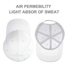 USA Hockey Graphic Pattern Casual Sports Baseball Cap Adjustable Strap Dad Hat, Cotton Breathable Style For Outdoor Activities, Football Gift For Men/Women - trắng - Xem 3