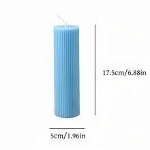 1 cây, dài từ 1,96 inch đến 7,87 inch, nến thơm phong cách Bắc Âu cổ điển màu xanh da trời sọc, làm thủ công, màu trơn, nến thơm hình trụ hình học sáng tạo, dạng cột cao, thích hợp cho đám cưới, trang trí tiệc sinh nhật, nến trang trí nhà cửa, quà tặng mùa đông, nến dễ thương cho ngày Valentine. - Nhiều màu - Xem 18