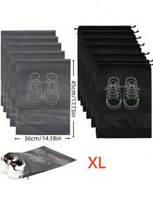 Portable Shoe Bag, Dust-Proof Shoe Storage Bag, Universal Travel Shoe Bag For Men And Women, Drawstring Shoe Pouch, Storage Cloth Bag (Random Color) - Multicolor - View 15