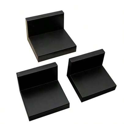 3pcs Wall Mounted Shelves, No Drilling Required, Black Minimalist Modern Style, 4 Inch Deep Multi-Tier Display Racks, Suitable For Living Room, Study, Office, Create A Personalized Display Wall, Minimalist Modern Style