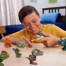 Mattel 2 Mini Collectible Dinosaur Finger Toys, Children Realistic Model