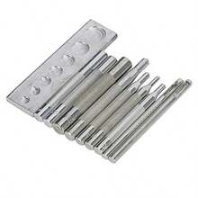 Leoon Kit Completo de Instalacin de Broches Metlicos, Juego de Herramientas con Mangos de Acero para Fijar Remaches y Botones a Presin en Cuero, Lona y Tela - como se muestra en la figura - Ver 9