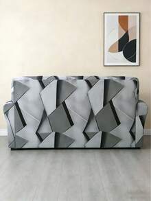 几何图案多功能现代牛奶丝沙发套，易于清洁且富有弹性，适用于各种沙发、卧室、办公室、客厅、家居装饰。 - 淺灰色 - 查看 5