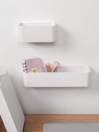 1pc Wall Mounted Storage Box, Large Capacity, Multi-Function Storage Box, Home Decor