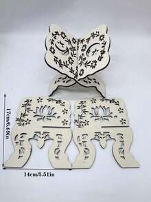 1件装木制书架，储物架，书柜，装饰展示架，可移动折叠书架，节日礼物