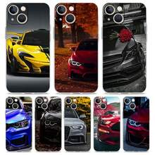 Étui transparent pratique compatible avec 15 14 13 12 11 Pro Max XS X XR 7 8 Plus. Étui transparent et antichoc. Voiture de sport bleue et rouge. Étui compatible avec 17, 17 Pro, 17 Pro Max - B7 - Voir 1