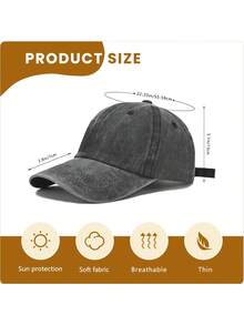 Item Picture Colorful For Lotus Flower Print Baseball   Washed Vintage Duckbill Hat For Outdoor Casual Streetwear Hip Hop Rock_WH_1200x1600px - màu đen - Xem 8