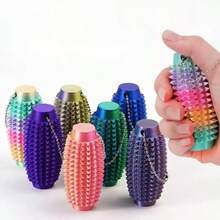 1个3D打印渐变色按摩滚轮钥匙扣，带纹理凸点和透气孔的感官按摩工具，模块化设计，有助于放松肌肉、缓解压力，是缓解压力、放松身心的完美礼物，也是送给朋友的独特礼物。 - 彩色 - 查看 3