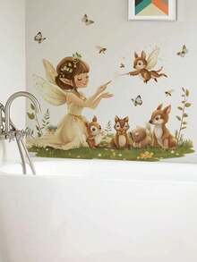 1PC- Wallpaper -[Elf Girl, Princess]Boy Kids Room Decor Home Self-Adhesive Baby Nursery Decor Girl Decor Wallpaper Removable Wall Stickers For Personalized Gifts Wall Decor Living Room, Girls Bedroom, Window Stickers – Cute & Creative Wall Decor For Wall Art Kids Room Decor Bedroom Decor - Multicolor - View 9