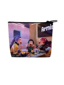 asmodee 6 piezas Monedero de estilo anime de dibujos animados con tema de cazador, monedero de estilo K-Pop, cartera con portamonedas con patrón de personajes de anime, pequeño regalo para vacaciones - Multicolor - Ver 6