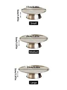 1件装豪华不锈钢小吃盘，糖果水果托盘，客厅茶几甜点架 - 銀色 - 查看 2
