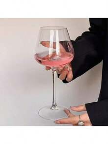 1 Set Crystal Burgundy Wine Glasses - Luxury Stemmed Red Wine Glasses With Crystal Stems, Elegant Goblets For Home Dining, Restaurants, Wine Tasting, Weddings, And Romantic Dinners, Premium Wine Glass Gift Set - Multicolor - View 5