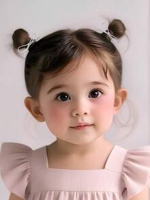 10pcs Silver Hair Ties, Suitable For Kids And Girls, Thumb-Sized, Children Hair Accessories, Ponytail Holders, Elastic Hair Bands, Hair Ropes, High Elasticity Hair Ties, Won't Damage Hair - Multicolor - View 2