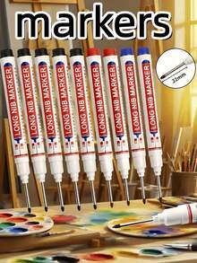 记号笔、细头记号笔、木工铅笔、永久性记号笔、绘图笔、瓷砖安装工地标记笔、浴室安装用深槽油性记号笔、油性长头黑色深槽记号笔（建筑工地用）、深槽防水记号笔、专用数位笔 - 彩色 - 查看 2