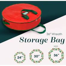 Tendencia2 Pcs Bolsa Organizadora Para Guardar Coronas Navideñas AsasCalidad premium - Verde - Ver 2