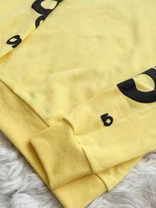 Autumn/Winter Star Print Hoodie - Casual Fashion Pullover Hoodie - Street Style Hooded Sweatshirt - 黃色 - 查看 7