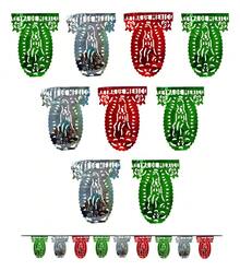 TendenciaPapel Picado Metálico Virgen De Guadalupe Enramada-tricolor Verde Plata Y Rojo Enramada Virgen De Guadalupe MetálicoCalidad premium - 1 - Ver 6