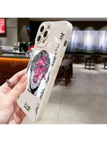 Graffiti Great Art Aesthetic David Mona Lisa Case Covercompatible with  15 16 Pro Max 14 13 12 11 XS XR X 7 8 Plus SE Shockproof Soft Cover, Cover compatible with  17 pro hülle,  17 pro max hülle,  17 hülle,  16 pro hülle - Burgunderrot M124 - Übersicht 8