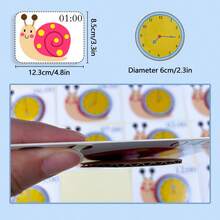 qixi 1pc Primary School & Kindergarten Math Whole Hour & Half Hour Cognition Intelligent Model Numeric Toy, Children's Time Learning Educational Tool - Multicolor - View 3