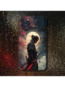 Japanese Bushido Samurai Phone Case Compatible With 16, 15, 14, 13, 12, 11 Plus, Pro Max, XS, X, XR, SE, Mini, 8, 7, Soft Black Silicone Case, Case Compatible With 17 Pro Max Case, 17 Pro Case, 17 Case, 16 Pro Max Case - Z4 - View 4