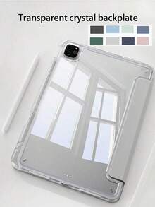 IPad Case For 2025 (A16) 11-Inch & 2022 10th Generation 10.9 Inch - Clear Transparent Back, TPU Bumper Cover With Pencil Holder & Auto Sleep/Wake,Silver - Silver - View 17