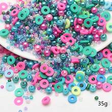 软陶瓷仿珍珠、小米珠、彩色珠子套装，DIY手工饰品，友谊手链，项链材料配件 - 彩色 - 查看 9