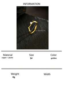 1pc Vintage Copper Tone Branch Design Women Ring, Everyday Accessory - Multicolor - View 10