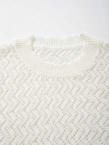 New Sleeveless Knit Top With Asymmetrical Textured Palace Style, Breathable, Spring/Summer - White - View 4