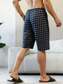 Bộ 3 quần short nam mùa hè in họa tiết kẻ caro, quần mặc nhà thoải mái và dễ chịu. - Nhiều màu - Xem 3