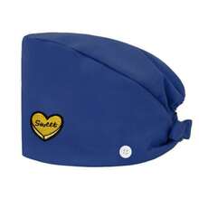 1 pezzo Cappellino da lavoro per donne in materiale di poliestere con stampa digitale a motivo a cuore del marchio, regolabile con elastico, adatto per medici, infermieri, saloni di bellezza, cliniche veterinarie, addetti alle pulizie e personale di servizio - Multicolore - Visualizzare 22