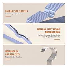 Tendencia50 Ganchos Para Ropa Antideslizante Perchas Acero Inoxidable Negro, Blanco, Azul, Rojo, CaquiCalidad premium - 1 - Ver 4