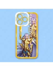 Étui de téléphone transparent personnalisé Anime Gold S-Saint Seiya compatible avec 16E 16 15 14 12 13 11 Pro 8 7 SE Plus X XR XS Max DIY Case, Housse compatible avec 17 Pro Max Case, 17 Pro Case, 17 Case, 16 Pro Max Case - NCCLR05 - Voir 8
