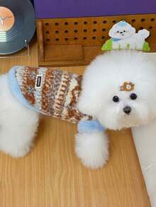 1pc Autumn/Winter Pet Sweatshirt, Cute Cat & Dog Thickened Vest, Comfortable Versatile Pet Apparel Suitable For Poodle, Teddy, Chihuahua, Maltese And Other Medium-Small Cats And Dogs For Daily, Home, And Outdoor Wear - Multicolor - View 19