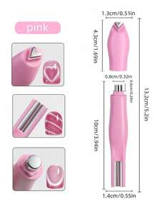 3-In-1,Heart Cat Eye,Magnet Nail Tool,Multifunction,Strong Magnetic,Gel Polish Stick,French Tip,Line Pattern,DIY Nail Art Kit,Christmas Decorations,New Year,Valentine's Day,Daily Manicure Supplies,Professional Salon - Multicolor - View 11