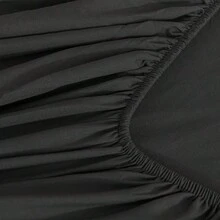 1 buah Sprei Fitted Warna Polos, Pelindung Kasur, Penutup Kasur untuk Tempat Tidur, Lembut dan Bernapas, Untuk Semua Ukuran Tempat Tidur - Twin, Full, King, Queen Size. Sprei dengan Kantong Dalam Hingga 11,8 Inci. Tekstil Rumah Tangga Bebas Kerut, Lebih Baik untuk Tidur, Dapat Dicuci dengan Mesin. Ukuran King, Queen, Full, Twin. - Hitam Obsidian - View 10