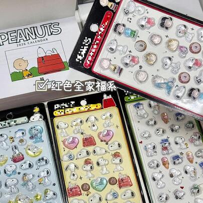 ملصق كريستالي ثلاثي الأبعاد بشكل كلب صغير كرتوني لطيف نوبي، حرفة يدوية للأطفال، ملصق ديكور هاتف DIY، قرطاسية للطلاب