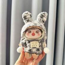 1pc Clothing Only] Keychain Clothing Hanger, Jacquard Knit Two Pieces Set For Party - Multicolor - View 9