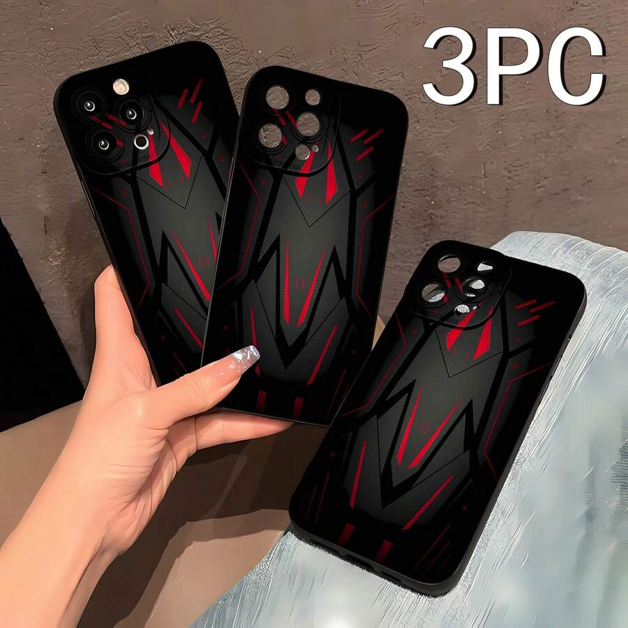 Esta elegante funda con espejo, con diseño abstracto en rojo y negro, combina estilo y funcionalidad, y es compatible con 17, 16 Pro Max, 15 Pro Max, 13 y 12. Fabricada en TPU resistente, ofrece una excelente protección contra golpes y caídas. Perfecta para regalar a familiares, amigos, pareja o como un accesorio elegante para ti, es una excelente opción para cumpleaños, festividades y ocasiones especiales. - Negro - Ver 1