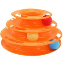 3-Tier Cat Toy With Ball, Interactive Cat Turntable Toy, Cat Amusement Maze Track Toy - Multicolor - View 5