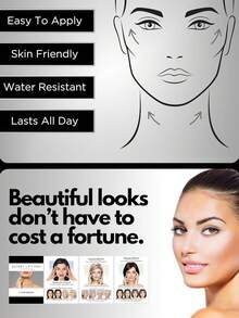 40pcs Invisible Face Lift Tapes & 4pcs Adjustable Chin Strap Set, Reusable & Fragrance-Free, For Neck, Jawline & Double Chin