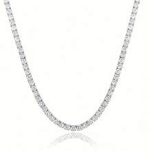 3.0-6.5mm Round Moissamite Necklace - Hip Hop Rock Style, 925 Sterling Silver, Couple Style, Perfect For Engagement, Proposal, Birthday And Anniversary Gifts - 55厘米/21.65英寸 - 查看 9