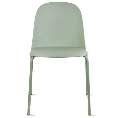 Stackable Armless Dining Side Chair - Plastic Shell Seat With Metal Legs