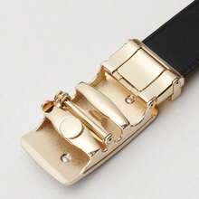 POYYAS Multicolored Mens Spiky Ratchet Genuine Leather Belt - Fashion Daily Decoration Jeans Belt With Fully Automatic Letter Buckle - Unique Design With Smooth Sliding Buckle Versatile For Formal And Casual Wear Jeans Belts - Style Type1 - 查看 5