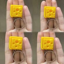 Cute Cheese Mechanical Keyboard Keychain, Office Stress Relief Keyboard Pendant, Teens Pressure Release Accessory, Give One To Friends, Easy Stress Relief - Multicolor - View 8