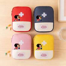 超大容量户外便携式急救包，印花图案，马卡龙色，便携式医疗包，药品收纳袋，居家旅行应急包，空包，不含急救用品 - 彩色 - 查看 2