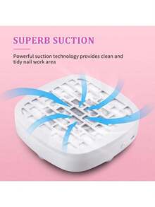Nail Dust Collector With 10PCS Filter Pads,Compact Vacuum Fan Dust Collector For Beginner Mini Dust Suction Machine Manicure Pedicure Tool For Acrylic Nail Polishing For Home Use Christmas And New Year Gifts (For Women) - White - View 4