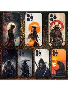 Japanese Bushido Samurai Phone Case Compatible With 16, 15, 14, 13, 12, 11 Plus, Pro Max, XS, X, XR, SE, Mini, 8, 7, Soft Black Silicone Case, Case Compatible With 17 Pro Max Case, 17 Pro Case, 17 Case, 16 Pro Max Case - Z4 - View 3