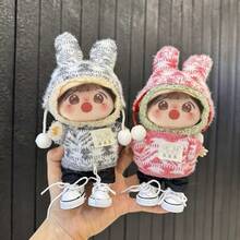 1pc Clothing Only] Keychain Clothing Hanger, Jacquard Knit Two Pieces Set For Party - Multicolor - View 3